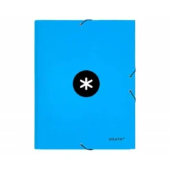 Carpeta Liderpapel Antartik Folio con Solapas Cartón forrado color Azul