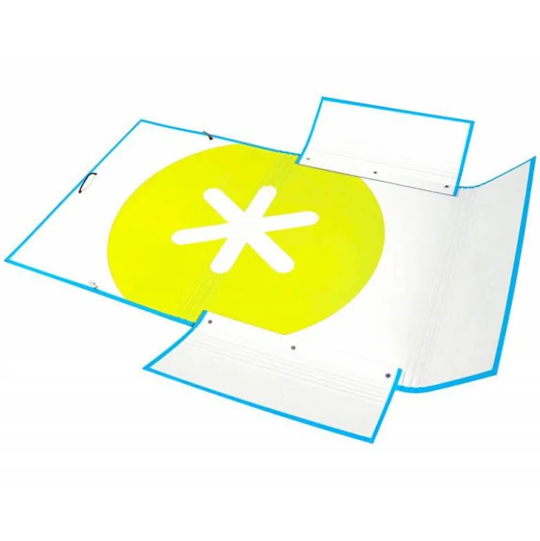 Carpeta Liderpapel Antartik Folio con Solapas Cartón forrado color Azul