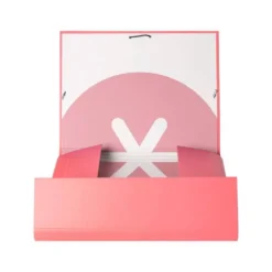 Carpeta Liderpapel Antartik Din A4 con Solapas Cartón forrado color Coral