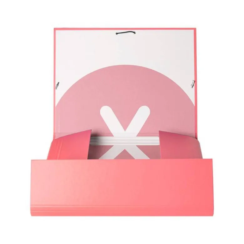 Carpeta Liderpapel Antartik Din A4 con Solapas Cartón forrado color Coral