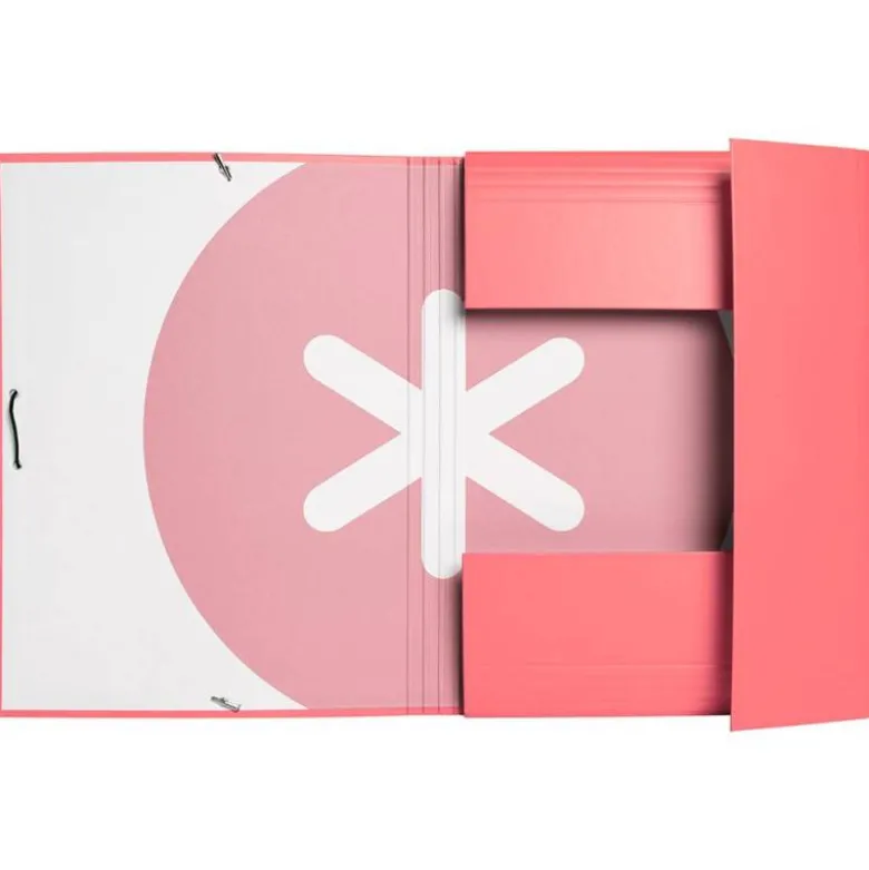 Carpeta Liderpapel Antartik Din A4 con Solapas Cartón forrado color Coral
