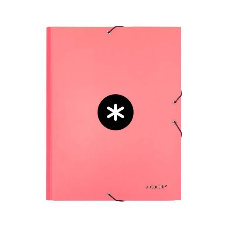 Carpeta Liderpapel Antartik Din A4 con Solapas Cartón forrado color Coral