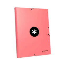Carpeta Liderpapel Antartik Din A4 con Solapas Cartón forrado color Coral