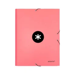 Carpeta Liderpapel Antartik Din A4 con Solapas Cartón forrado color Coral