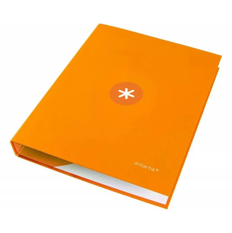 CARPETA LIDERPAPEL ANTARTIK DIN A4 FORRADA 4 ANILLAS 25 MM AMARILLO