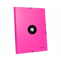 Carpeta Liderpapel Antartik Din A4 con Solapas Cartón forrado color Rosa