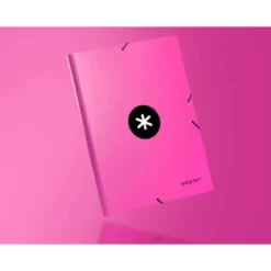 Carpeta Liderpapel Antartik Din A4 con Solapas Cartón forrado color Rosa