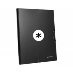 Carpeta Liderpapel Antartik Folio con Solapas Cartón forrado color Negro