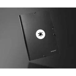 Carpeta Liderpapel Antartik Folio con Solapas Cartón forrado color Negro