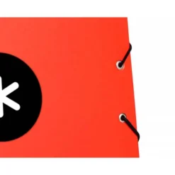 Carpeta liderpapel antartik gomas a4 3 solapas carton forrado color roja