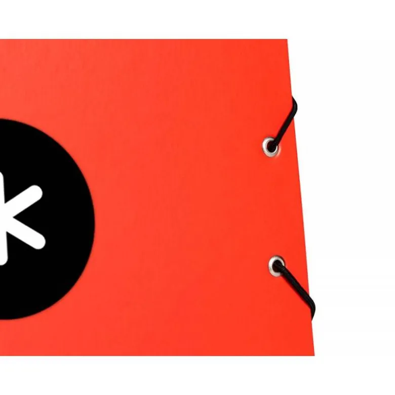 Carpeta liderpapel antartik gomas a4 3 solapas carton forrado color roja