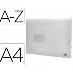 Carpeta liderpapel clasificador fuelle 32114 polipropileno Din A4 color incolora 13 departamentos