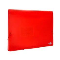 Carpeta liderpapel clasificador fuelle 32110 polipropileno Din A4 rojo transparente 13 departamentos.