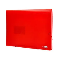 Carpeta liderpapel clasificador fuelle 32110 polipropileno Din A4 rojo transparente 13 departamentos.