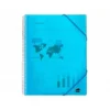 Carpeta Liderpapel con 80 fundas espiral escaparate azul
