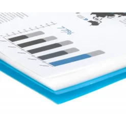 Carpeta Liderpapel con 80 fundas espiral escaparate azul