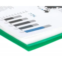 Carpeta Liderpapel con 40 fundas espiral escaparate verde