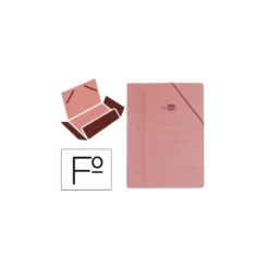 Carpeta Liderpapel con gomas carton cuero solapas folio