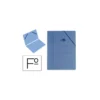 Carpeta Liderpapel con gomas carton azul sencilla folio