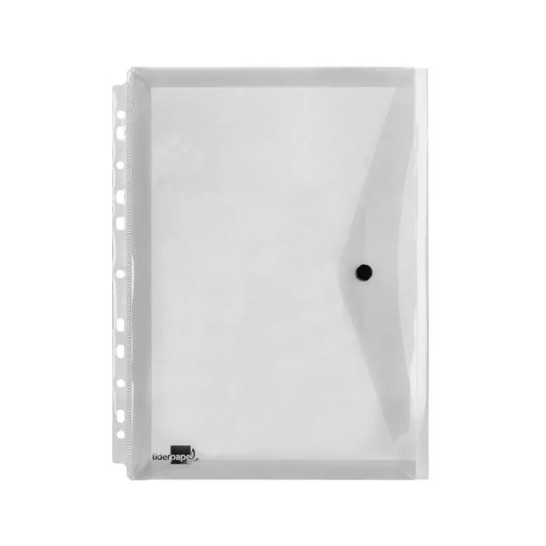 Carpeta liderpapel dossier broche 36664 polipropileno din a4 pack de 5 incolora transparente multitaladro