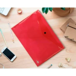 CARPETA LIDERPAPEL DOSSIER BROCHE TRANSPARENTE DIN A4 COLORES SURTIDOS PAQUETE DE 5 RETRACTILADO