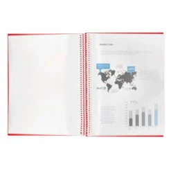 Carpeta Liderpapel escaparate rojo con 10 fundas