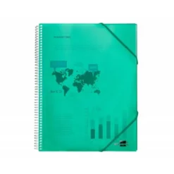 Carpeta Liderpapel escaparate verde con 10 fundas