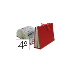 Carpeta Liderpapel fuelle a-z carton forrado cuarto burdeos