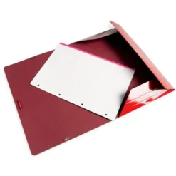 CARPETA LIDERPAPEL GOMAS DIN A3 3 SOLAPAS CARTON PLASTIFICADO 800 GR COLORES SURTIDOS