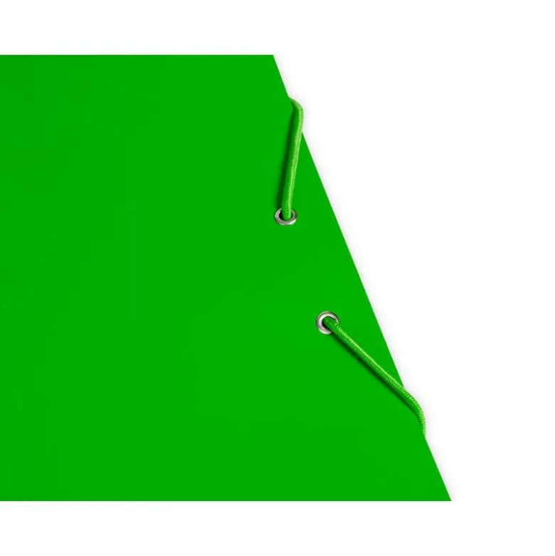 CARPETA LIDERPAPEL GOMAS FOLIO 3 SOLAPAS CARTON PLASTIFICADO COLOR VERDE