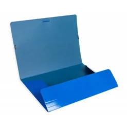 CARPETA LIDERPAPEL GOMAS FOLIO 3 SOLAPAS CARTON PLASTIFICADO COLOR AZUL