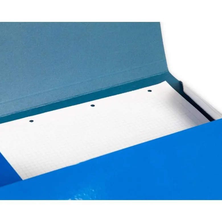 CARPETA LIDERPAPEL GOMAS FOLIO 3 SOLAPAS CARTON PLASTIFICADO COLOR AZUL