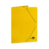 CARPETA LIDERPAPEL GOMAS FOLIO 3 SOLAPAS CARTON PLASTIFICADO COLOR AMARILLO