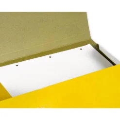 CARPETA LIDERPAPEL GOMAS FOLIO 3 SOLAPAS CARTON PLASTIFICADO COLOR AMARILLO