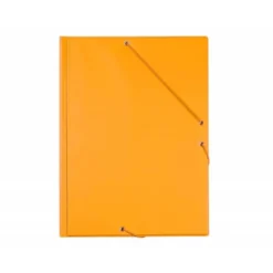 Carpeta Liderpapel gomas Folio carton forrado Pvc color naranja