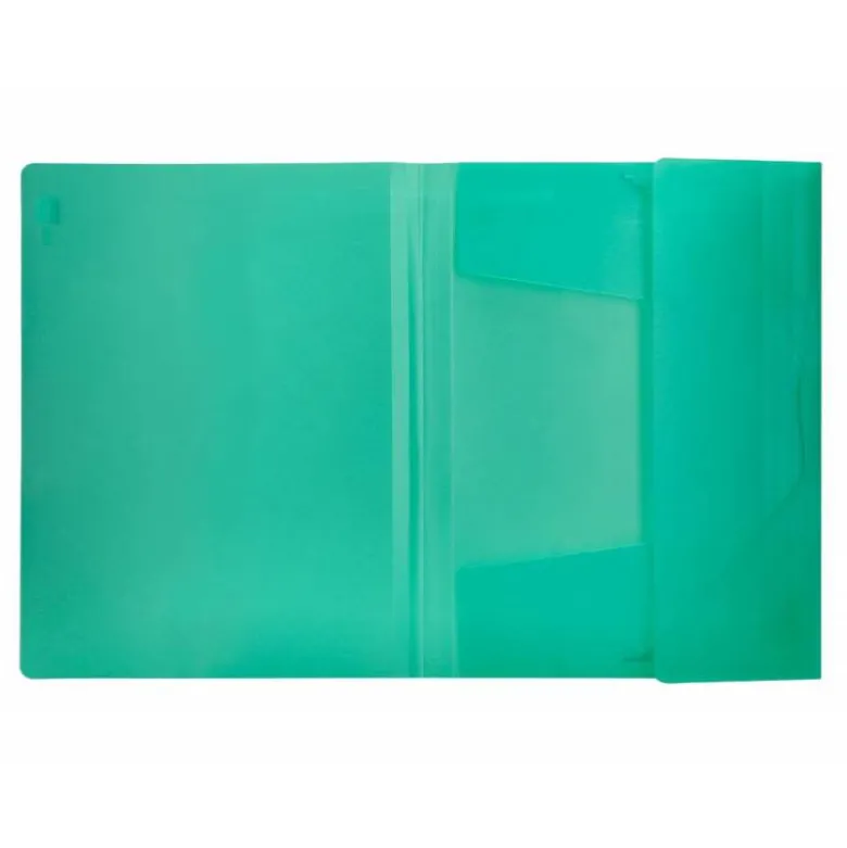 Carpeta liderpapel gomas solapas 34963 polipropileno din a4 verde translucido