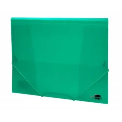Carpeta liderpapel gomas solapas 34963 polipropileno din a4 verde translucido