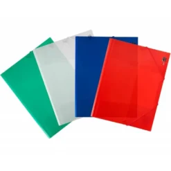 Carpeta lomo flexible con solapas Liderpapel Din A4 color azul translucido