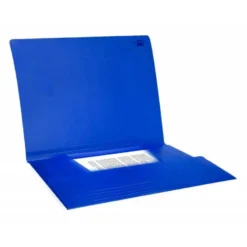 Carpeta lomo flexible con solapas Liderpapel Din A4 color azul translucido