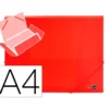 Carpeta lomo flexible con solapas Liderpapel Din A4 color rojo translucido