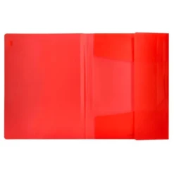 Carpeta lomo flexible con solapas Liderpapel Din A4 color rojo translucido