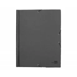 Carpeta lomo flexible gomas con solapas Liderpapel Folio negro