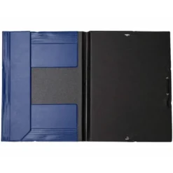 Carpeta lomo flexible gomas con solapas Liderpapel Folio azul