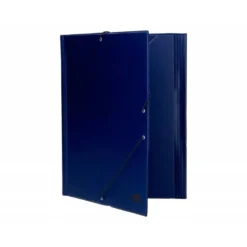 Carpeta lomo flexible gomas con solapas Liderpapel Folio azul