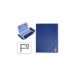 Carpeta lomo flexible gomas con solapas Liderpapel Folio azul