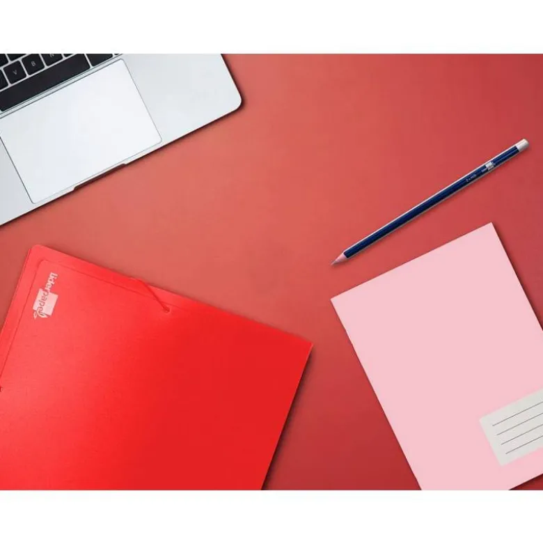 Carpeta lomo rigido gomas portadocumentos Beautone Din A4 rojo
