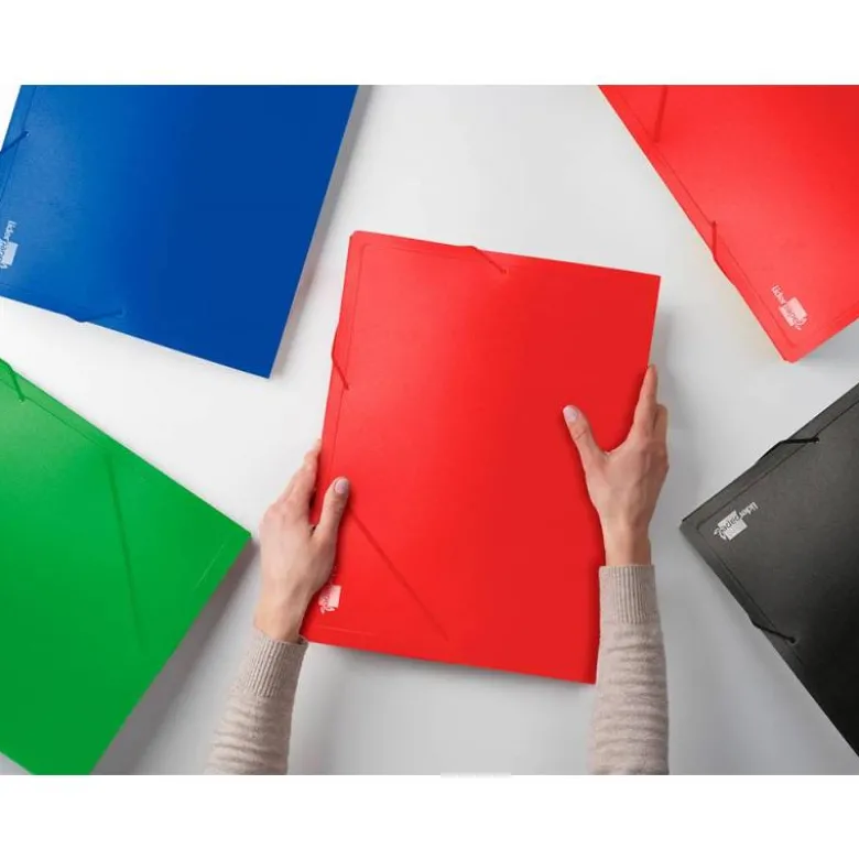 Carpeta lomo rigido gomas portadocumentos Beautone Din A4 rojo