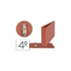 Carpeta marca Liderpapel 2 anillas 25 mm carton cuero cuarto apaisado