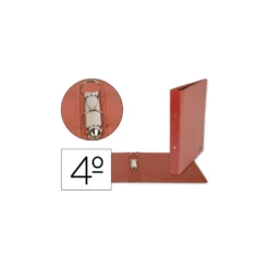 Carpeta marca Liderpapel 2 anillas 40 mm carton cuero cuarto