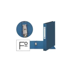 Carpeta plastico 2 anillas 40 mm Pardo folio azul